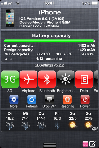 Tweak su Cydia per analizzare la batteria dell’iPhone